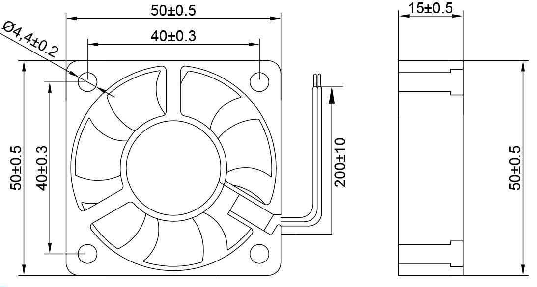 MFD5015 Dimensions